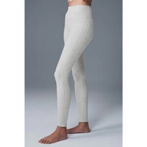ALO Yoga High Waist Alosoft Lounge Legging Extra Small NEW Arctic Heather Grey